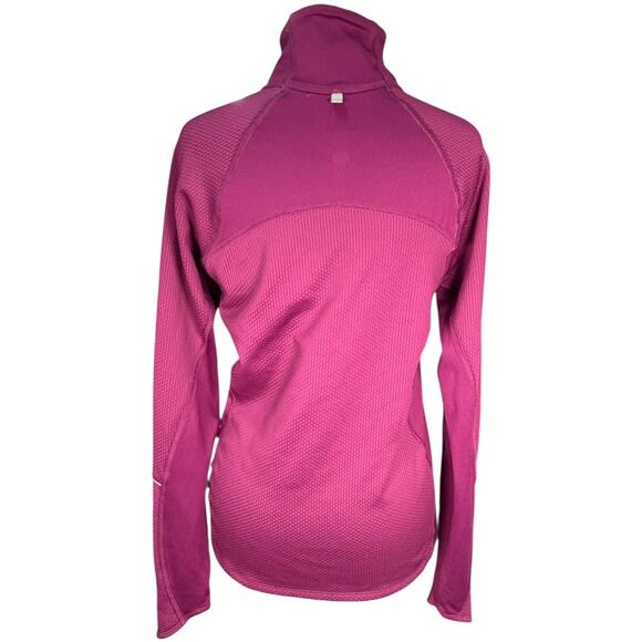 Nike Dri-Fit Women Medium Plum 3/4 Zip Running Pullover High Neck Active Workout - Picture 3 of 14